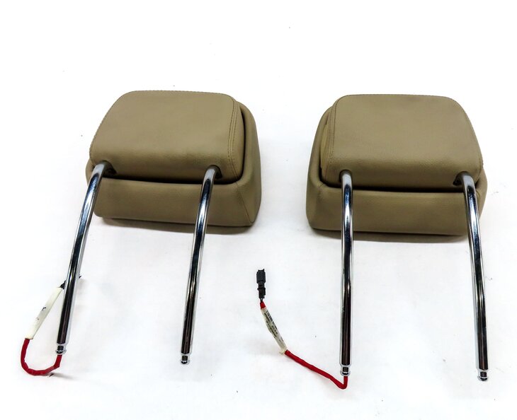 Thumbnail 6: 11-13 BMW GT 5-SERIES (F07 F10) FRONT LEFT & RIGHT SEAT HEADREST SET-2 (BEIGE)