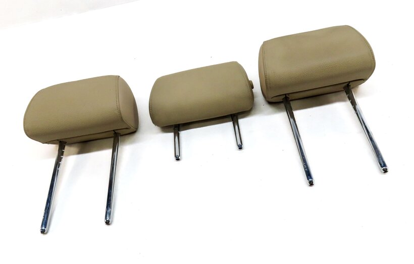 Thumbnail 3: 11-16 BMW GT 5-SERIES F07 F10 REAR LEFT CENTER & RIGHT SEAT HEADREST SET (BEIGE)