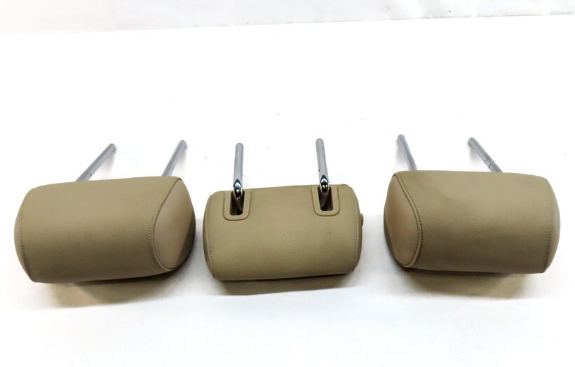 Thumbnail 5: 11-16 BMW GT 5-SERIES F07 F10 REAR LEFT CENTER & RIGHT SEAT HEADREST SET (BEIGE)
