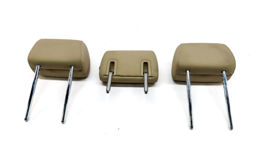 Thumbnail 6: 11-16 BMW GT 5-SERIES F07 F10 REAR LEFT CENTER & RIGHT SEAT HEADREST SET (BEIGE)