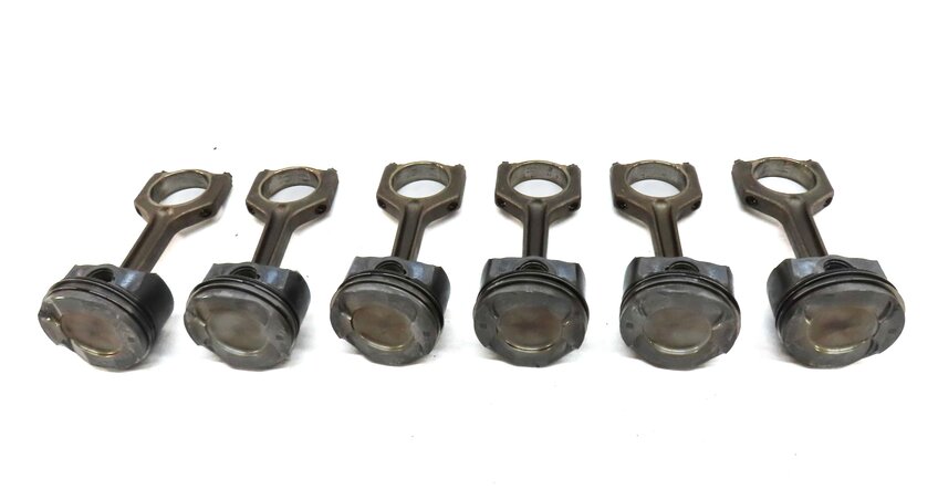 Thumbnail 3: 10-14 BMW 3/5/6/7/X1/X3/X5/X6 3.0L N55 TURBO ENGINE PISTON CONNECTING & ROD SET6