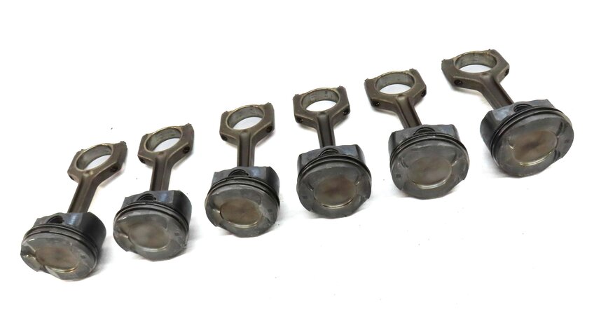 Thumbnail 4: 10-14 BMW 3/5/6/7/X1/X3/X5/X6 3.0L N55 TURBO ENGINE PISTON CONNECTING & ROD SET6