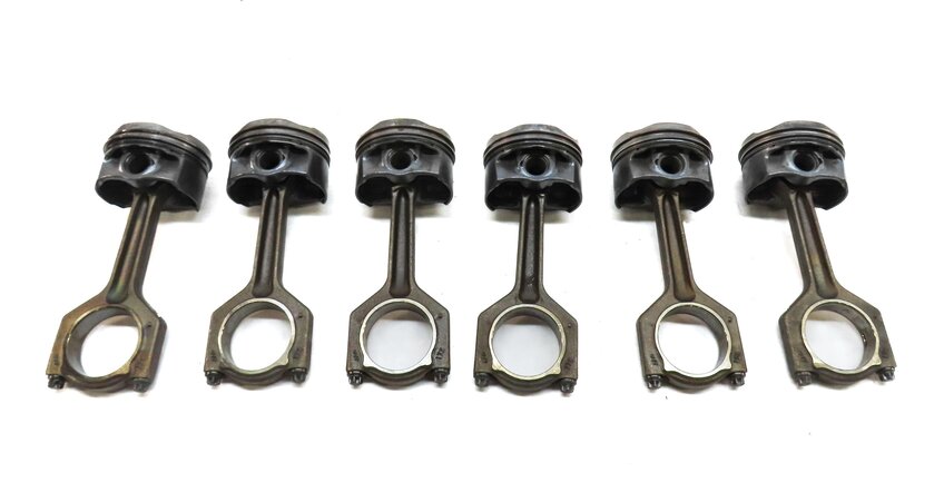 Thumbnail 5: 10-14 BMW 3/5/6/7/X1/X3/X5/X6 3.0L N55 TURBO ENGINE PISTON CONNECTING & ROD SET6