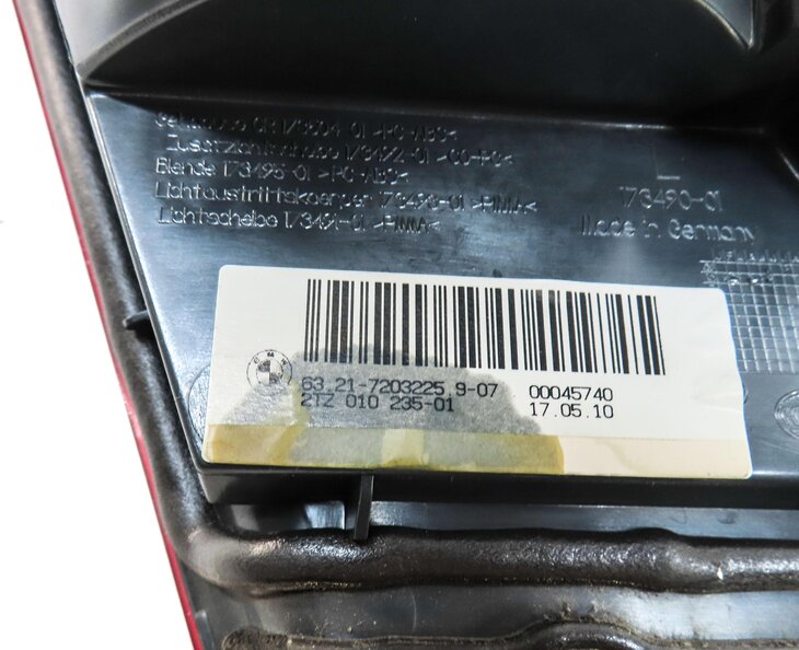 Thumbnail 5: 2011-2013 BMW 528i 535i 550i M5 (F10) LEFT REAR INNER TRUNK TAILLIGHT LIGHT LAMP