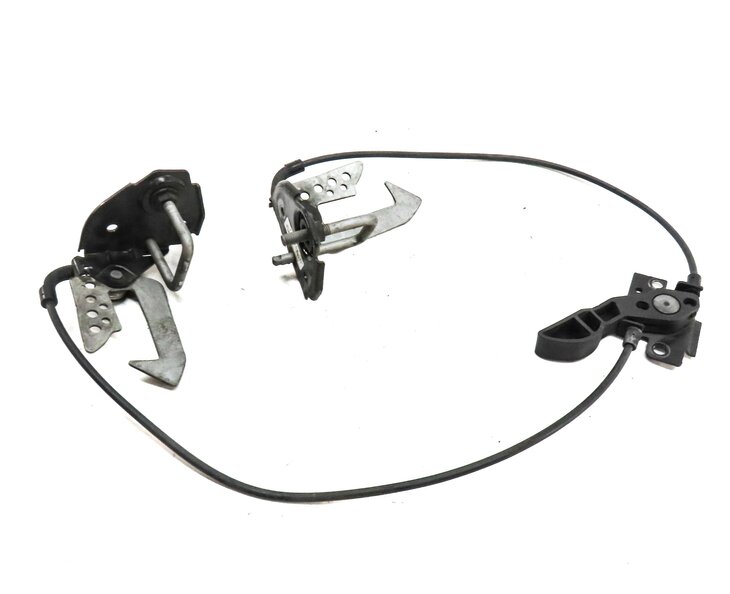 Thumbnail 4: 2011 BMW 535i F10 LEFT & RIGHT HOOD SAFETY CATCH HOOK SET2 & CABLE RELEASE LEVER