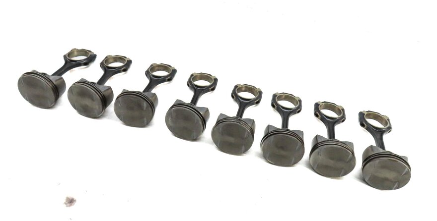 Thumbnail 1: 2006-2012 MB C E GL ML CLK R CLASS 4.6L M273 ENGINE PISTON & CONNECTING ROD SET8