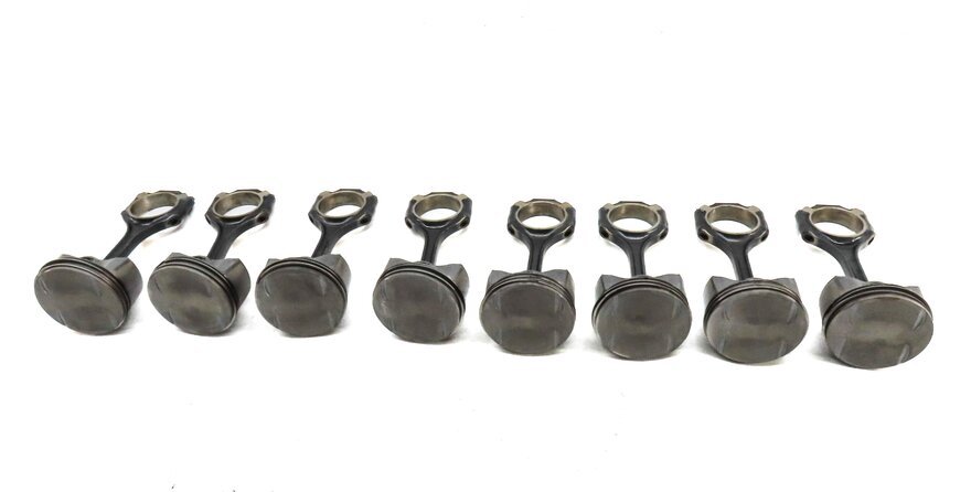 Thumbnail 2: 2006-2012 MB C E GL ML CLK R CLASS 4.6L M273 ENGINE PISTON & CONNECTING ROD SET8
