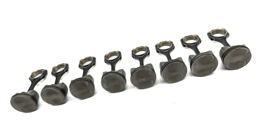 Thumbnail 3: 2006-2012 MB C E GL ML CLK R CLASS 4.6L M273 ENGINE PISTON & CONNECTING ROD SET8