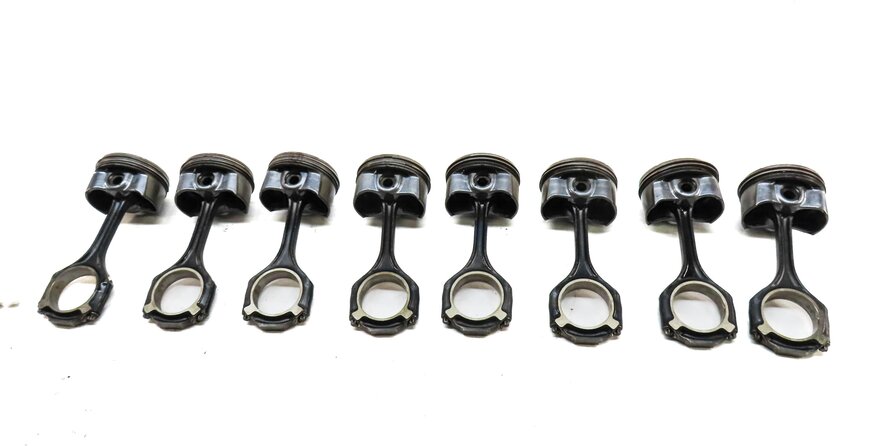 Thumbnail 4: 2006-2012 MB C E GL ML CLK R CLASS 4.6L M273 ENGINE PISTON & CONNECTING ROD SET8