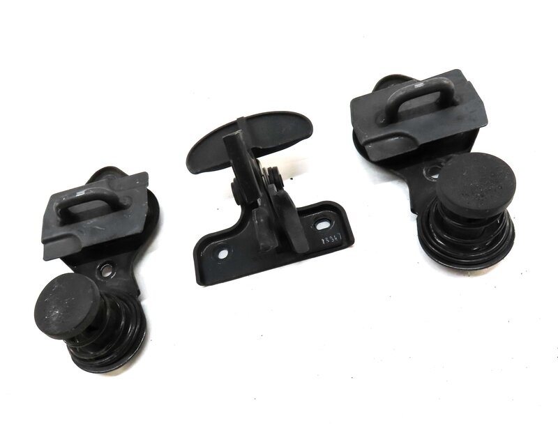 Thumbnail 3: 2008 MERCEDES GL450 (X164) HOOD SAFETY CATCH HOOK w/ RELEASE LEVER & SPRING SET3