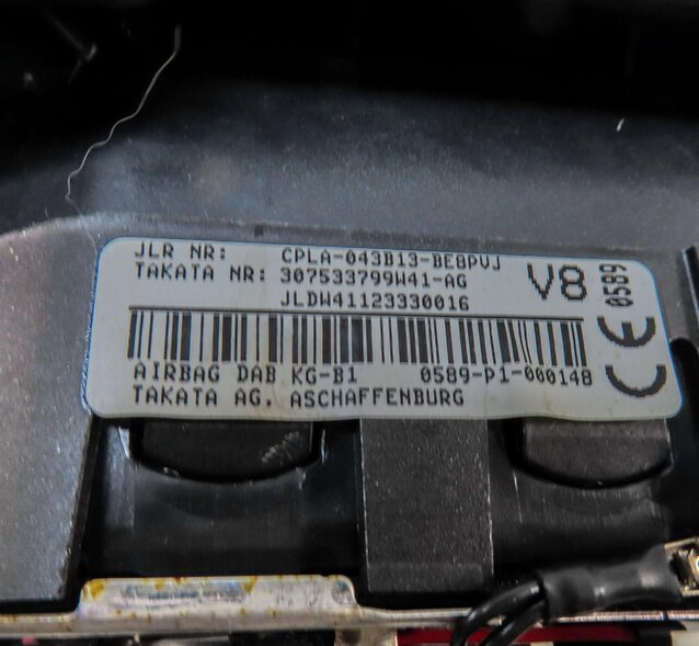 Thumbnail 6: 13-17 RANGE ROVER SPORT (L405 L494) 5.0L - STEERING WHEEL AIRBAG AIR BAG (BLACK)