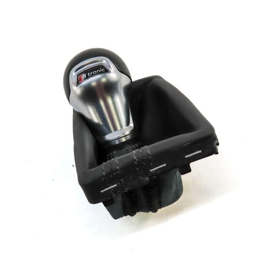 Thumbnail 3: 2016 AUDI A3 (8V) GEAR SHIFTER SHIF KNOB & BOOT ASSEMBLY (BLACK & SILVER)