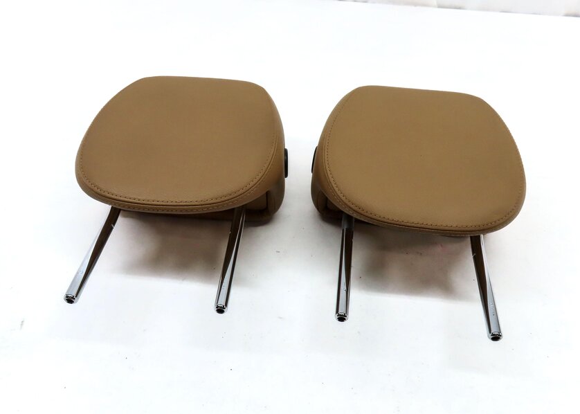 Thumbnail 2: 2005-2010 PORSCHE CAYENNE (955 957) FRONT LEFT & RIGHT SEAT HEADREST SET (BEIGE)
