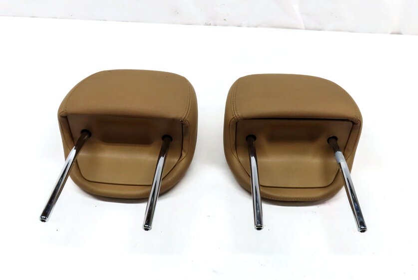 Thumbnail 6: 2005-2010 PORSCHE CAYENNE (955 957) FRONT LEFT & RIGHT SEAT HEADREST SET (BEIGE)