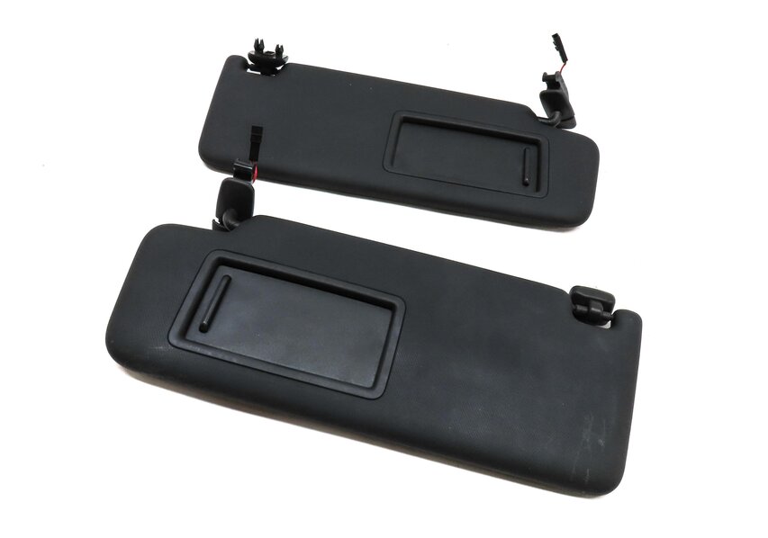 2017-2021 AUDI Q5 SQ5 (FY 80A) FRONT LEFT & RIGHT SUNVISOR SHADE SET-2 (BLACK)