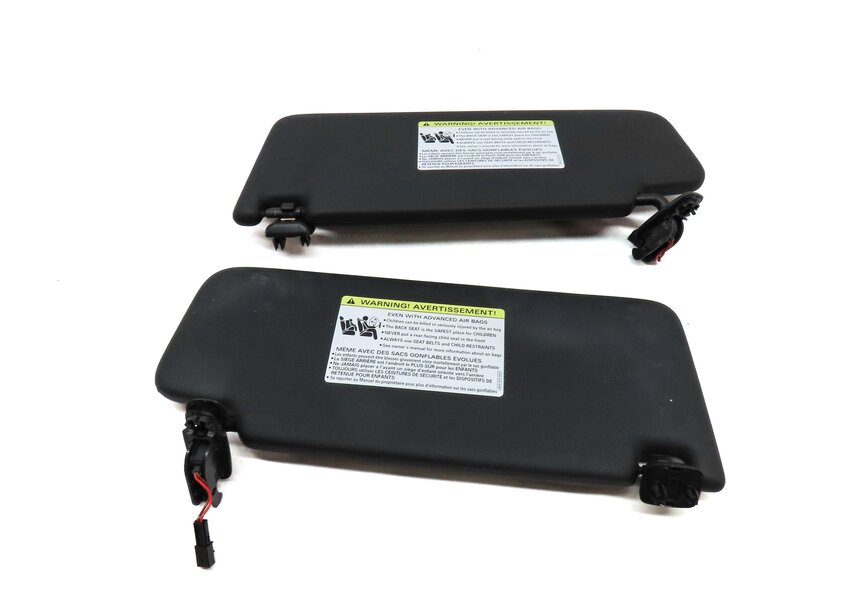Thumbnail 5: 2017-2021 AUDI Q5 SQ5 (FY 80A) FRONT LEFT & RIGHT SUNVISOR SHADE SET-2 (BLACK)