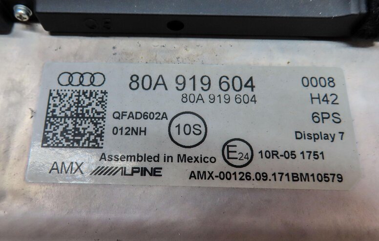 Thumbnail 8: 18-20 AUDI Q5 SQ5 (FY 80A) RADIO GPS NAVIGATION MEDIA DISPLAY SCREEN (7 INCH)
