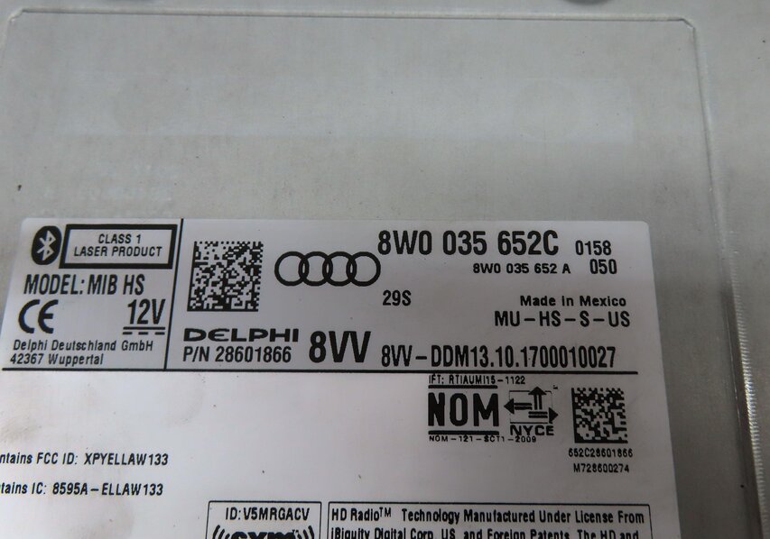 Thumbnail 6: 2018 AUDI Q5 (FY 80A) STEREO SD CARD MMI CD PLAYER RADIO HEAD UNIT 8W0035652C