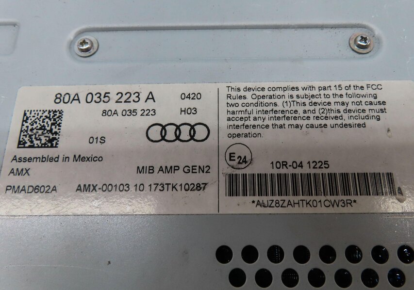 Thumbnail 5: 2018-2021 AUDI Q5 SQ5 (FY 80A) RADIO STEREO AUDIO AMP AMPLIFIER