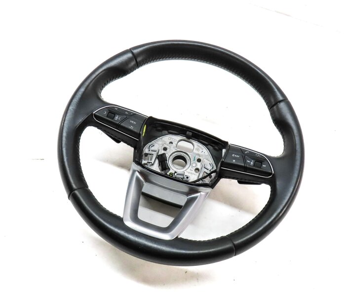 18-20 AUDI Q5 SQ5 (FY 80A) 3-SPOKE HEATED STEERING WHEEL w/ SWITCHES & PADDLES