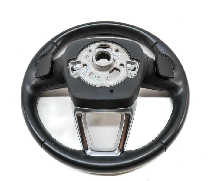 Thumbnail 5: 18-20 AUDI Q5 SQ5 (FY 80A) 3-SPOKE HEATED STEERING WHEEL w/ SWITCHES & PADDLES