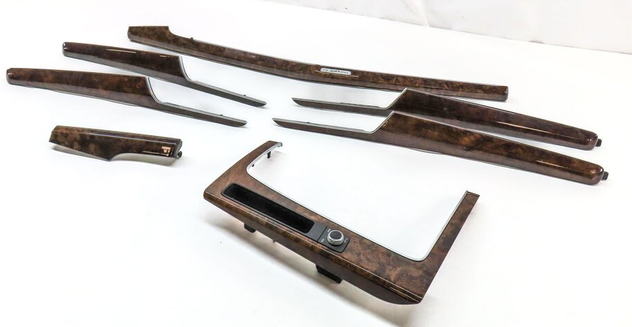 2018 AUDI Q5 FY 80A FRONT REAR LEFT RIGHT VELVET BROWN BURR WALNUT WOOD TRIM SET
