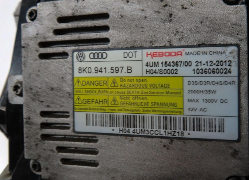 Thumbnail 7: 2013-2017 AUDI Q5 SQ5 (B8 8R) LEFT DRIVER XENON HID HEADLIGHT LAMP (NON AFS)