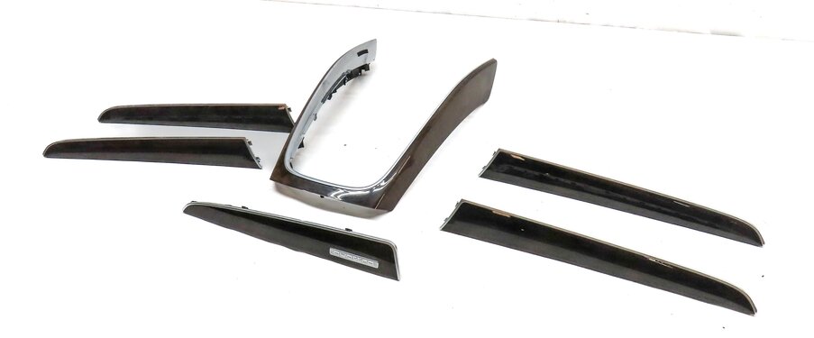 2013 AUDI Q5 B8 8R FRONT REAR DOOR DASH CONSOLE BROWN BURR WALNUT WOOD TRIM SET6