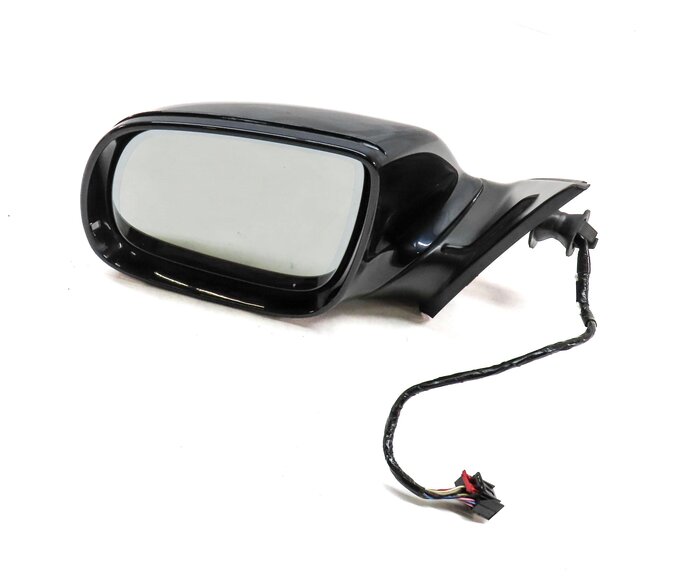 09-14 AUDI Q5 (8R) LEFT P-FOLD HEAT AUTODIM MEMORY DOOR MIRROR w/ LIGHT (BLUE)