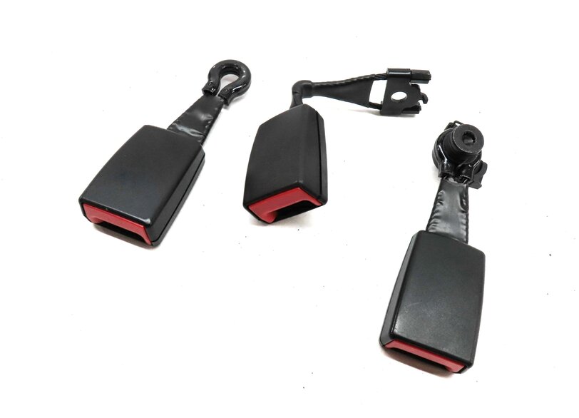 2013 AUDI Q5 (B8 8R) REAR LEFT RIGHT & CENTER SEATBELT SEAT BELT BUCKLE SET 3