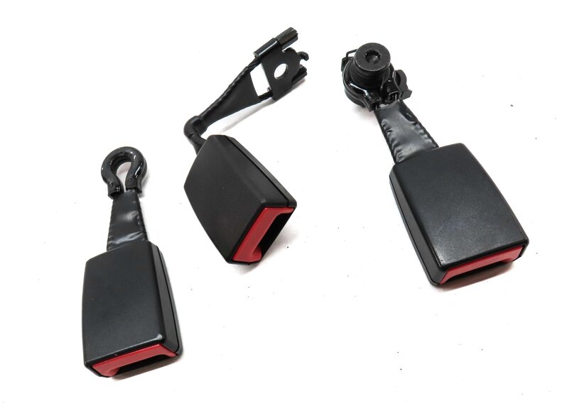 Thumbnail 3: 2013 AUDI Q5 (B8 8R) REAR LEFT RIGHT & CENTER SEATBELT SEAT BELT BUCKLE SET 3