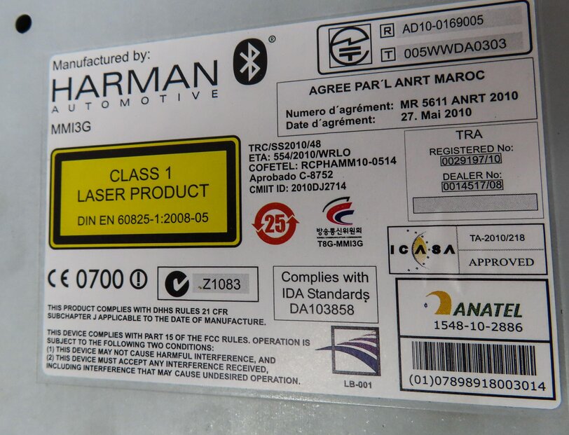 Thumbnail 8: 2013 AUDI Q5 (B8 8R) RADIO STEREO RECEIVER CD SD CARD PLAYER HEAD UNIT (HARMAN)