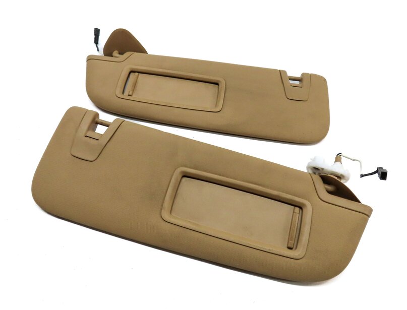 Thumbnail 1: 10-16 PORSCHE PANAMERA (970 G1) FRONT LEFT & RIGHT SUNVISOR VISOR SET (BEIGE)