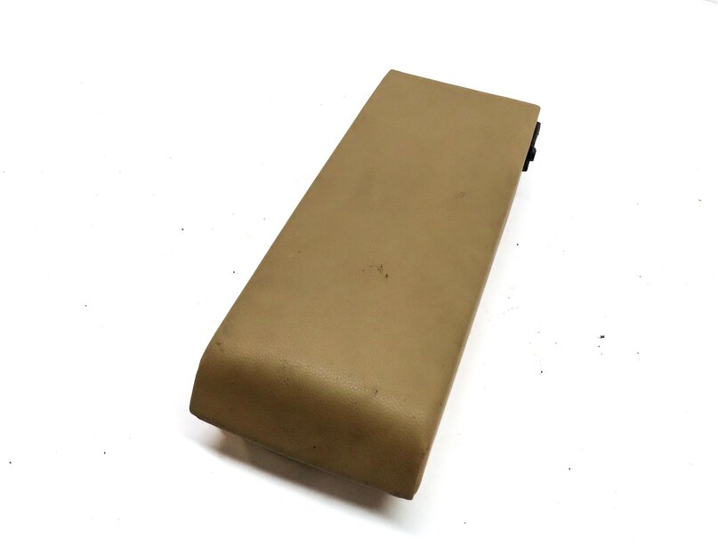 10-16 PORSCHE PANAMERA REAR SEAT FOLD DOWN ARMREST STORAGE TRAY (BEIGE LEATHER)