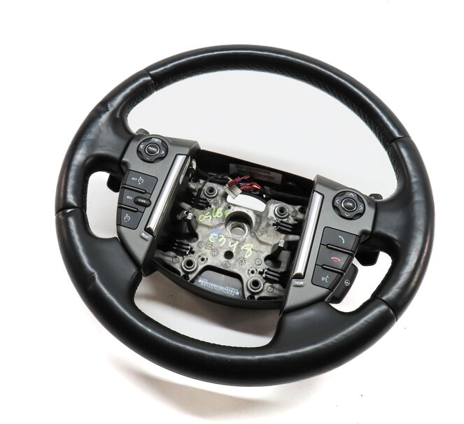 14-16 LAND ROVER LR4 HEATED STEERING WHEEL w/ SWITCH BUTTONS (BLACK LEATHER)