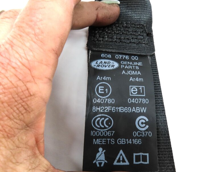 Thumbnail 10: 2014 LAND ROVER LR4 REAR 2ND ROW LEFT RIGHT CENTER SEATBELT RETRACTOR SET3 BLACK
