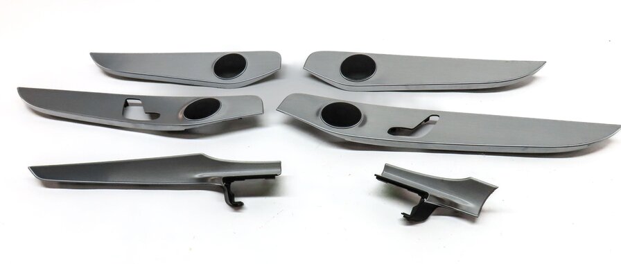Thumbnail 2: 2015 MERCEDES C300 SEDAN (W205) FRONT REAR DASH DOOR BRUSHED ALUMINUM TRIM SET 6