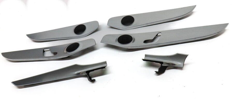 Thumbnail 3: 2015 MERCEDES C300 SEDAN (W205) FRONT REAR DASH DOOR BRUSHED ALUMINUM TRIM SET 6