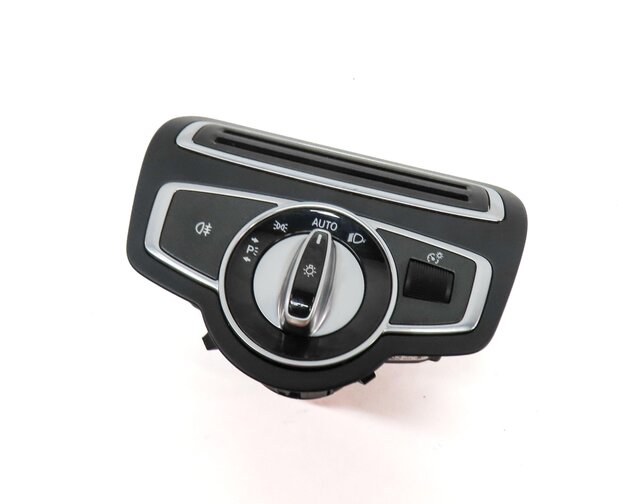 2015-2021 MERCEDES C300 C400 C43 (W205) HEADLIGHT SWITCH w/ TRIM (BLACK SILVER)