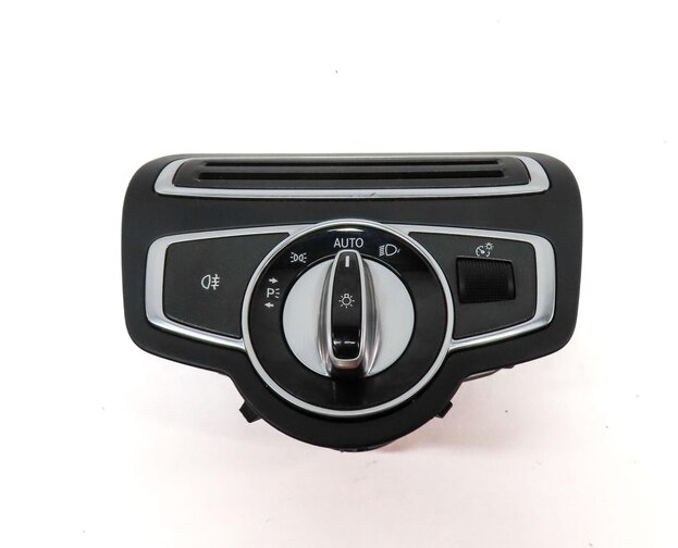 Thumbnail 2: 2015-2021 MERCEDES C300 C400 C43 (W205) HEADLIGHT SWITCH w/ TRIM (BLACK SILVER)
