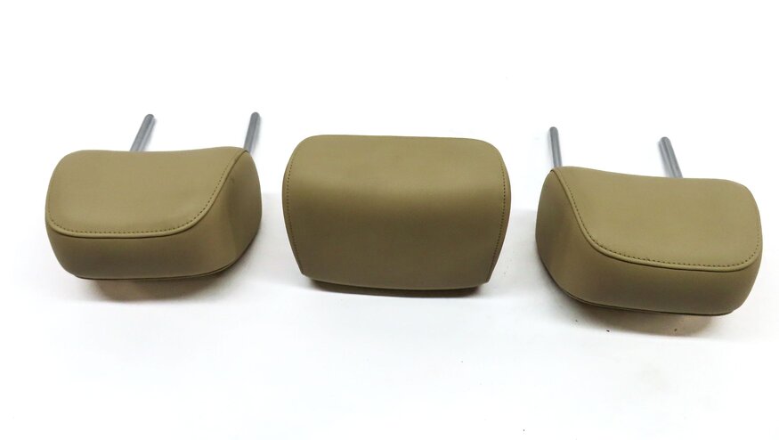 Thumbnail 4: 13-16 AUDI A4 A6 S4 S6 B8 8K C7 4G REAR LEFT RIGHT & CENTER HEADREST SET3 BEIGE