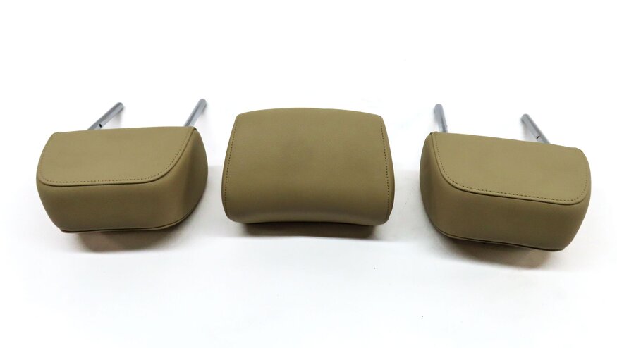 Thumbnail 5: 13-16 AUDI A4 A6 S4 S6 B8 8K C7 4G REAR LEFT RIGHT & CENTER HEADREST SET3 BEIGE