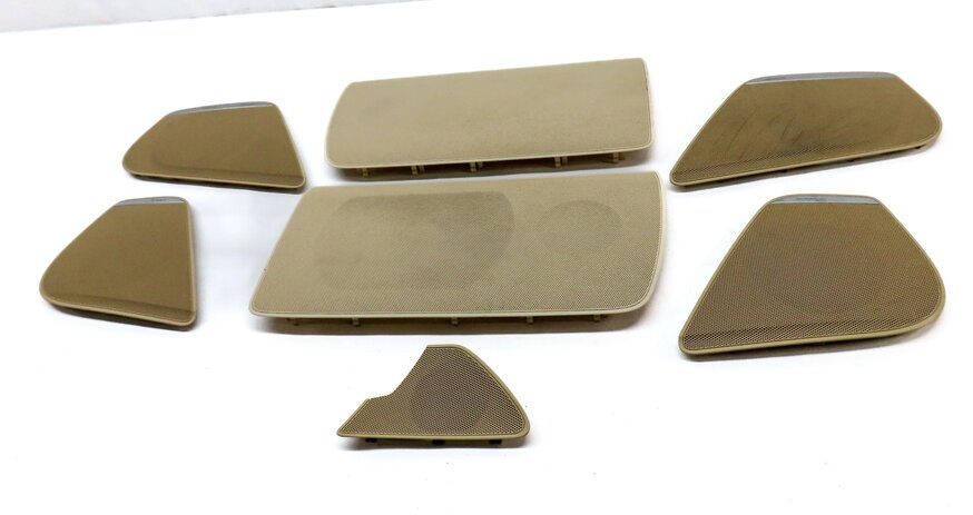 Thumbnail 2: 2012 AUDI A6 (C7) FRONT REAR LEFT RIGHT BOSE SPEAKER COVER GRILLE SET 7 (BEIGE)
