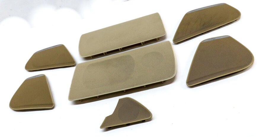 Thumbnail 3: 2012 AUDI A6 (C7) FRONT REAR LEFT RIGHT BOSE SPEAKER COVER GRILLE SET 7 (BEIGE)
