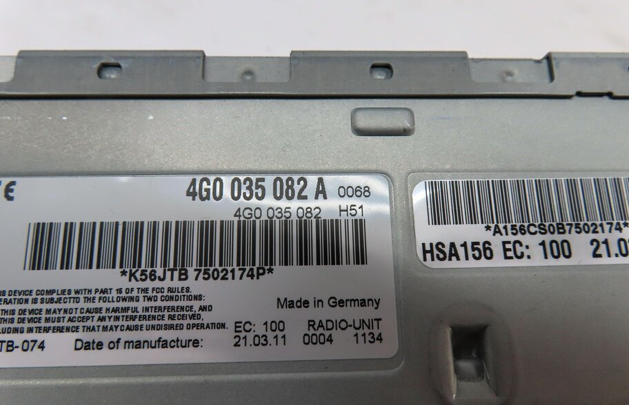 Thumbnail 5: 2012 AUDI A6 (C7) SATELLITE RADIO RECEIVER MODULE 4G0035082A