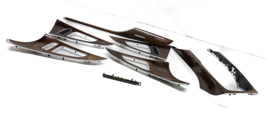 Thumbnail 3: 2012 AUDI A6 (C7) FRONT REAR DOOR DASH CONSOLE BURR WALNUT WOOD TRIM SET 7
