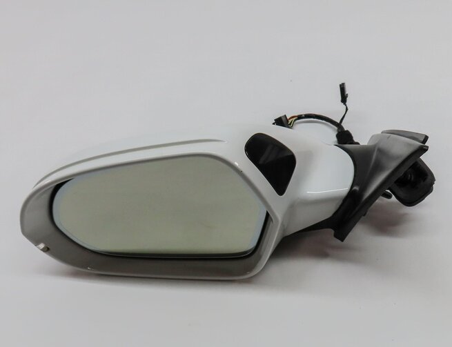 Thumbnail 4: 12-13 AUDI A6 (C7) LEFT P-FOLD HEAT MEMORY BLIND SPOT DOOR MIRROR (IBIS WHITE)
