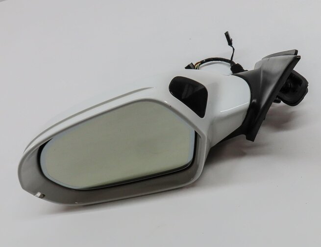 Thumbnail 5: 12-13 AUDI A6 (C7) LEFT P-FOLD HEAT MEMORY BLIND SPOT DOOR MIRROR (IBIS WHITE)