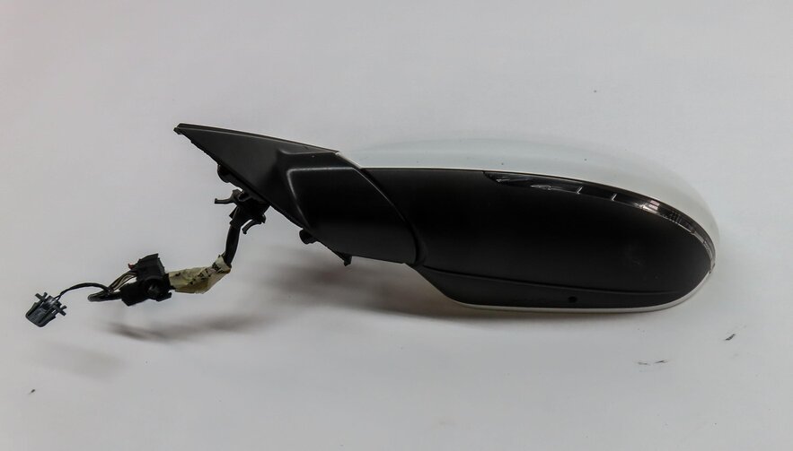 Thumbnail 8: 12-13 AUDI A6 (C7) LEFT P-FOLD HEAT MEMORY BLIND SPOT DOOR MIRROR (IBIS WHITE)