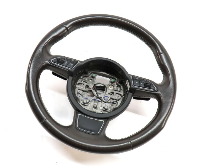 12-18 AUDI A6 A7 S6 S7 RS7 (C7 4G8) 3-SPOKE STEERING WHEEL w/ PADDLES (BROWN)